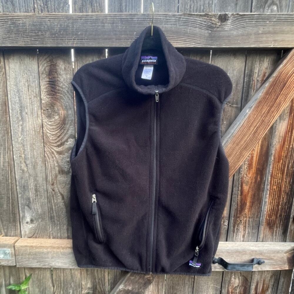 PATAGONIA Men's black Medium SYNCHILLA poly fleece VEST fall 2013 Mexico